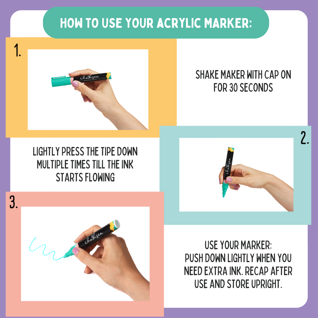 how to use acrylic markers