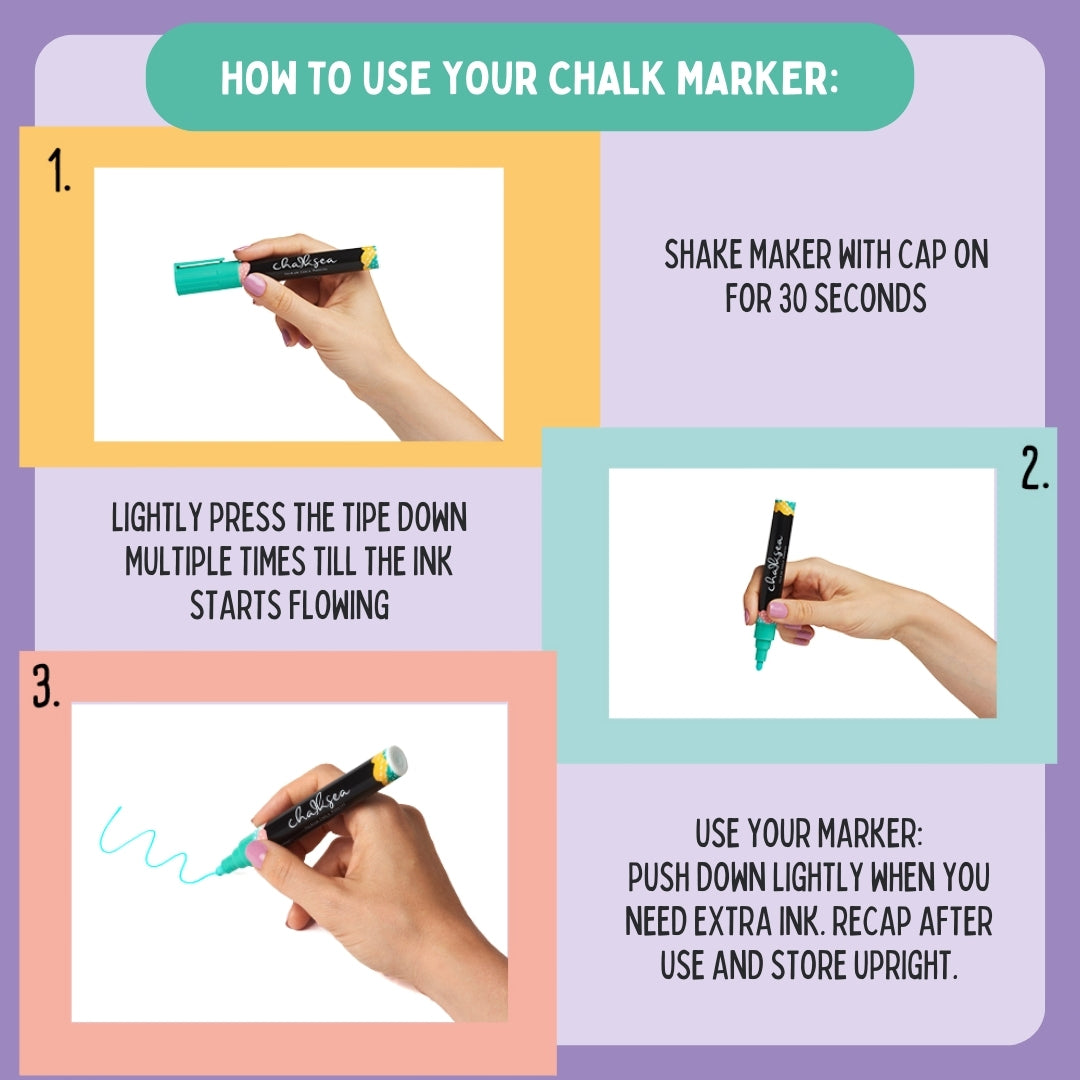 How to use chalk markers